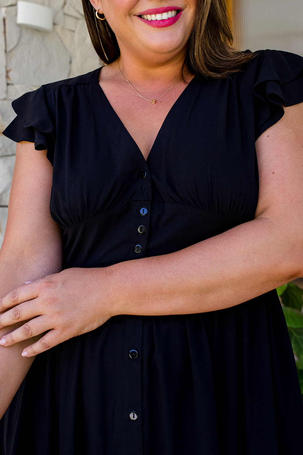 Melanie Midi Dress Blackest Black