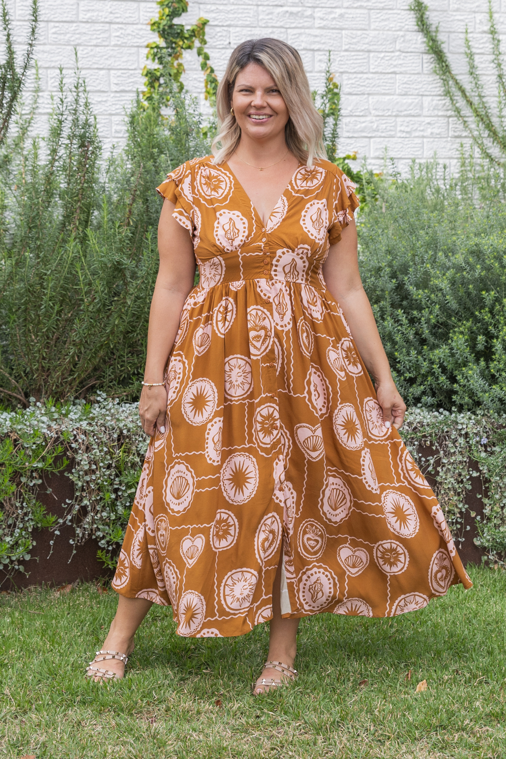 Melanie Midi Dress Mirabella Print