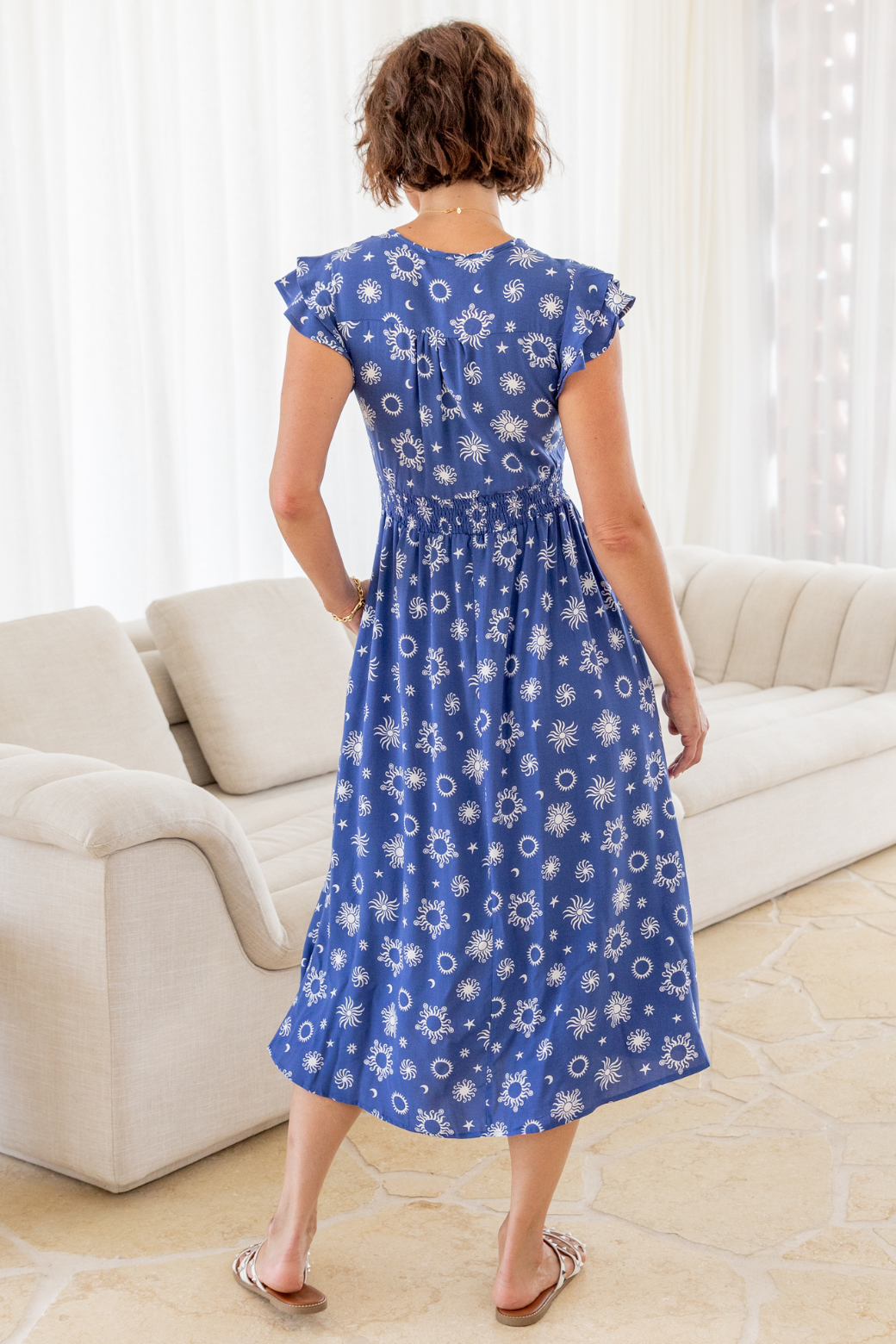 Melanie Midi Dress Nova Print Twilight Blue