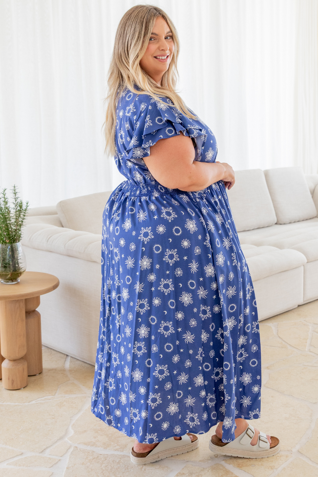 Melanie Midi Dress Nova Print Twilight Blue
