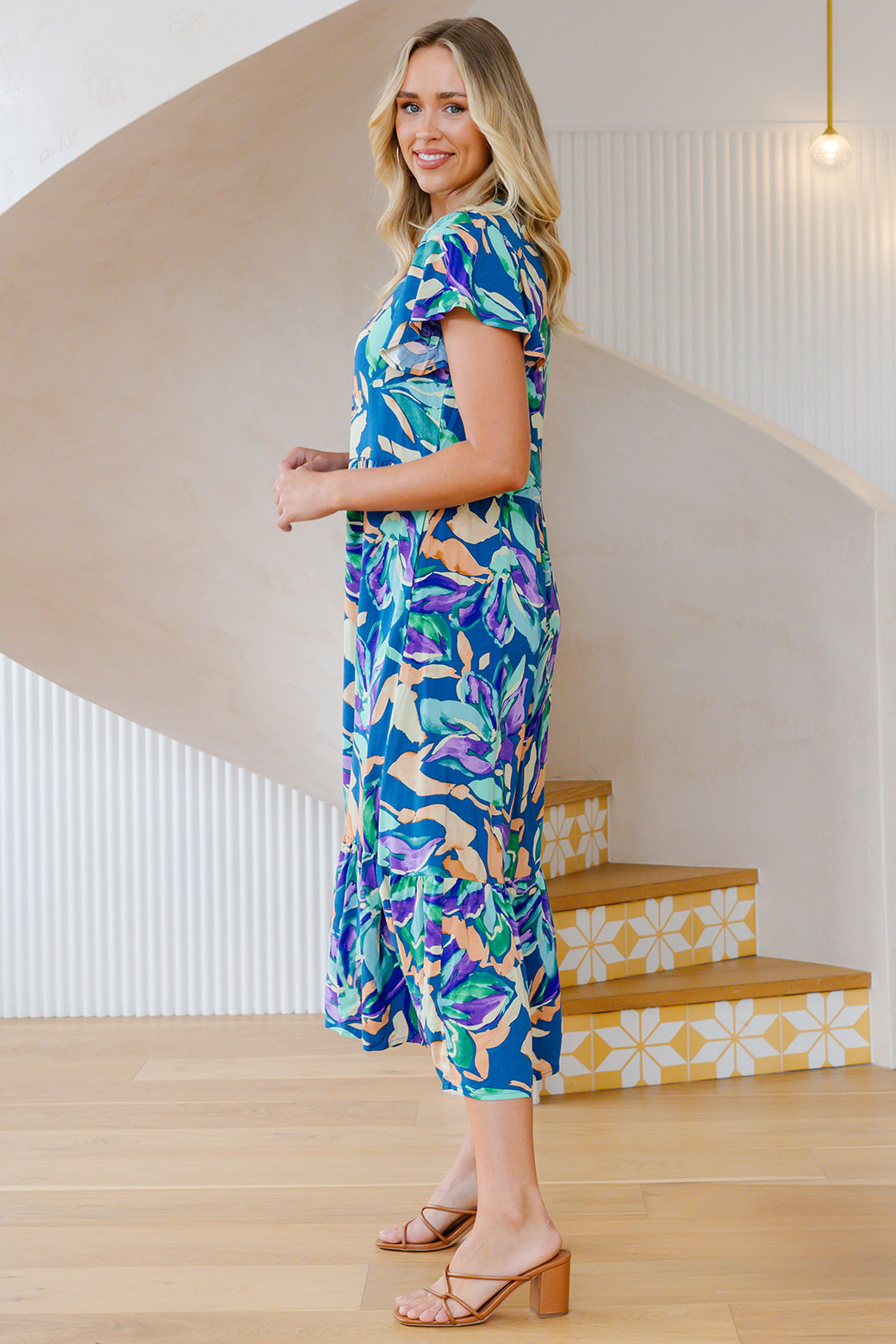 Melissa Midi Dress Riviera Print Multi