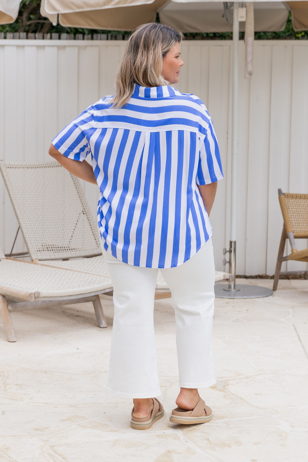 Melrose Shirt Blue Stripe