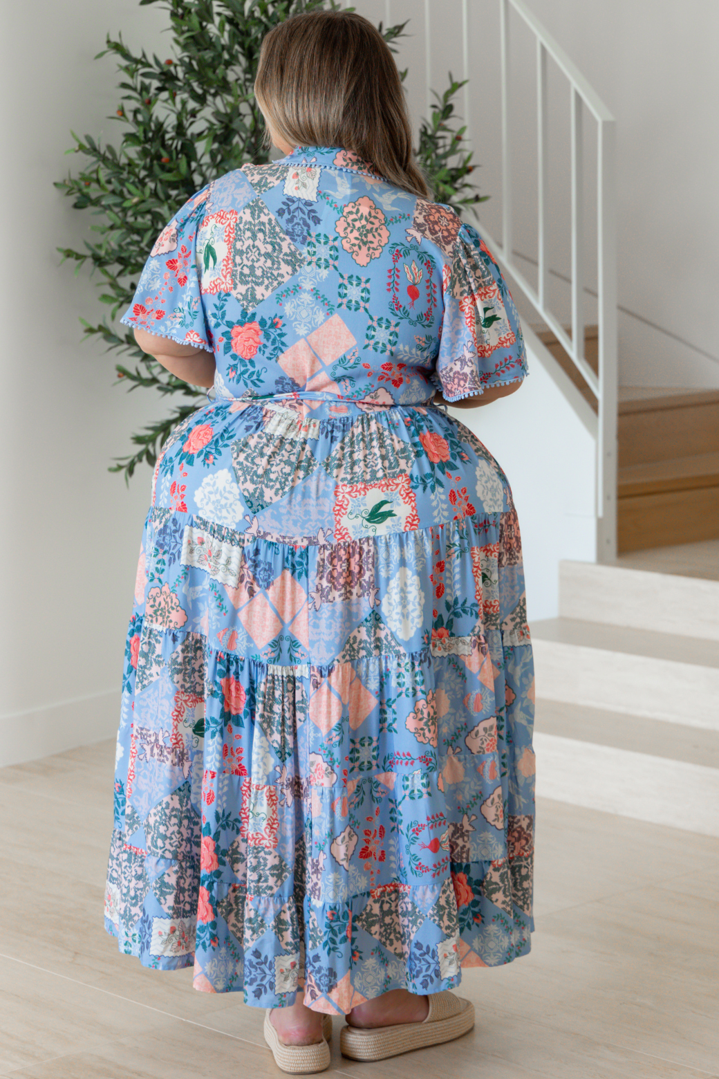 Mindy Midi Dress Antoinette Print Blue