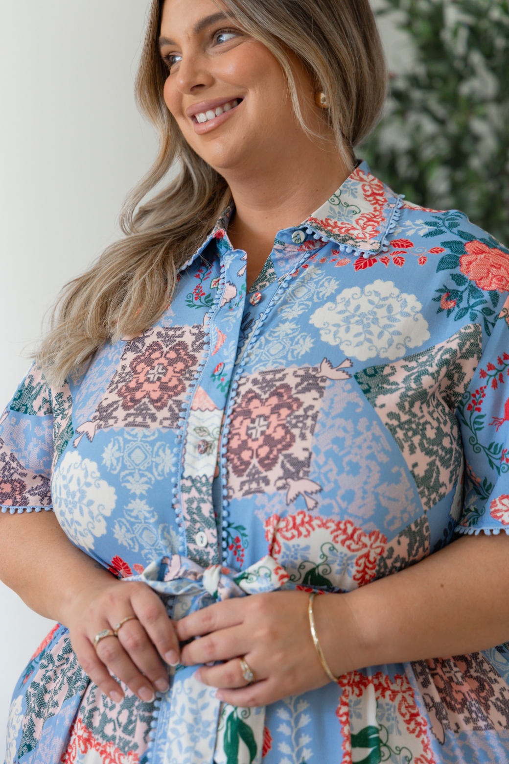 Mindy Midi Dress Antoinette Print Blue