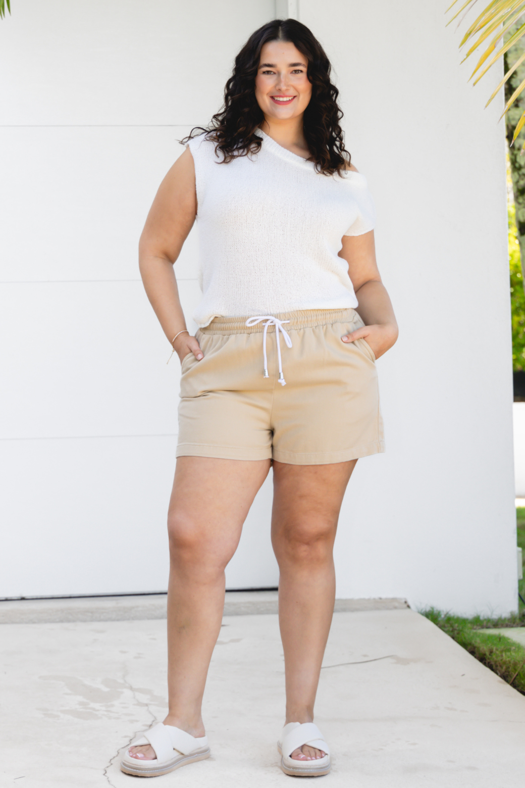 Miriam Denim Shorts Sand