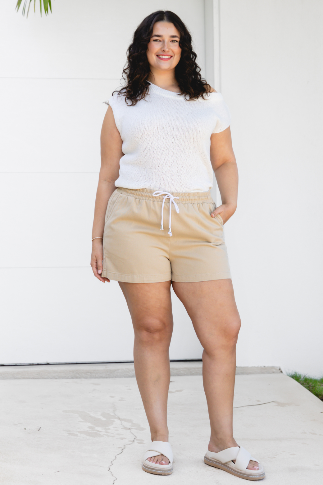Miriam Denim Shorts Sand
