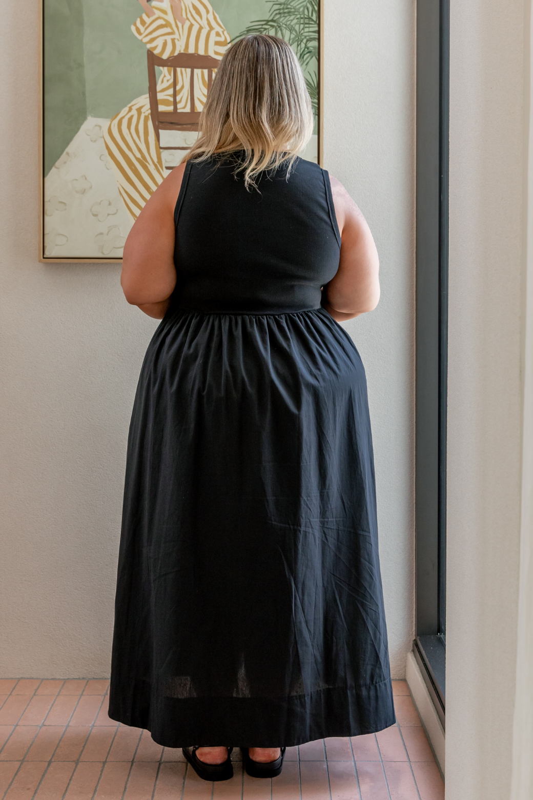 Miriam Midi Tank Dress Black