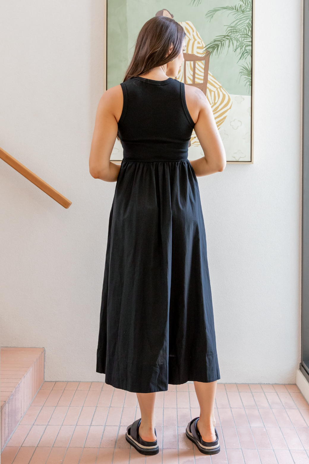 Miriam Midi Tank Dress Black