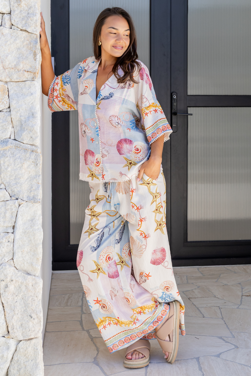 Molly Shirt Ocean Queen Print