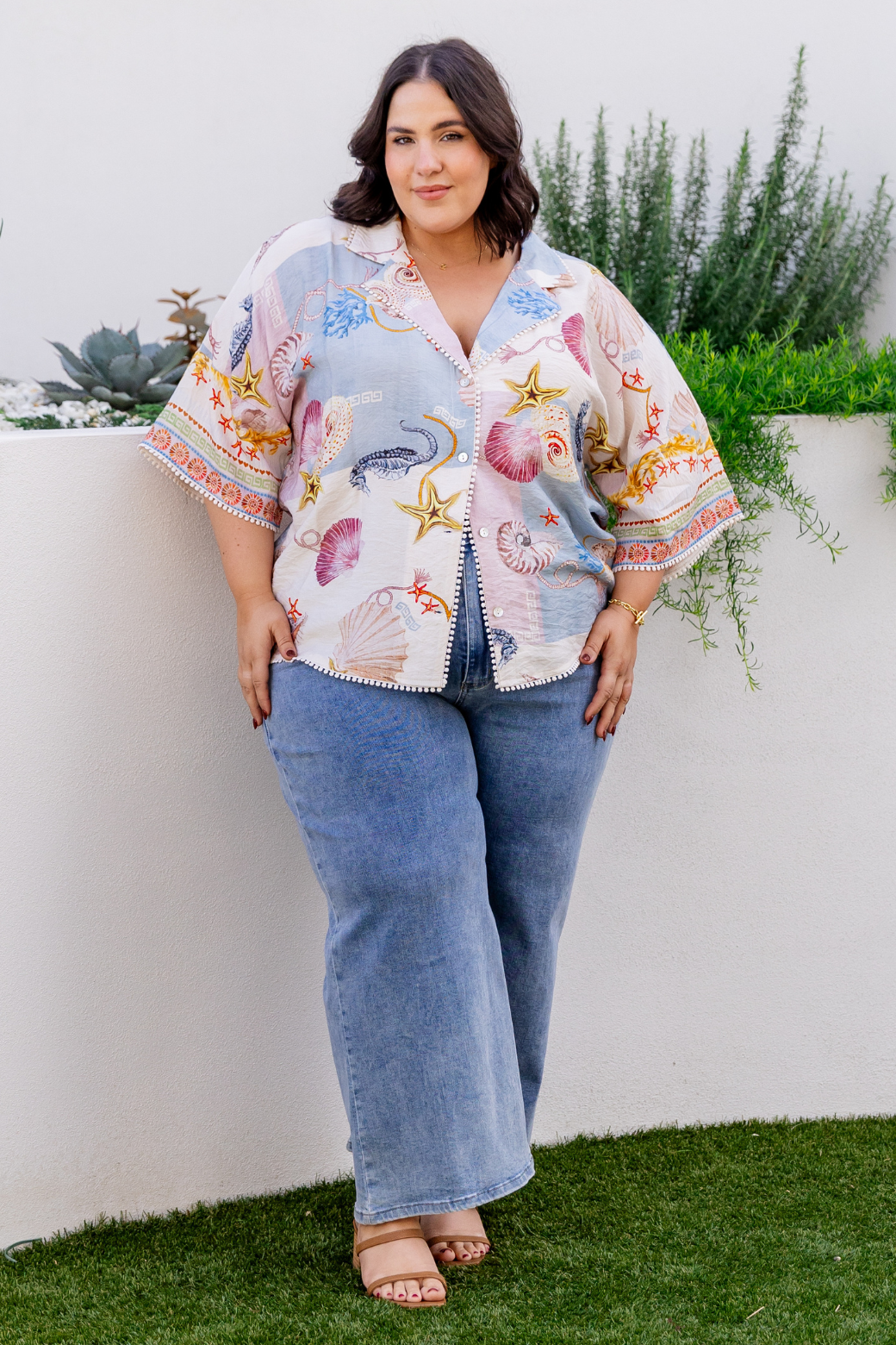 Molly Shirt Ocean Queen Print