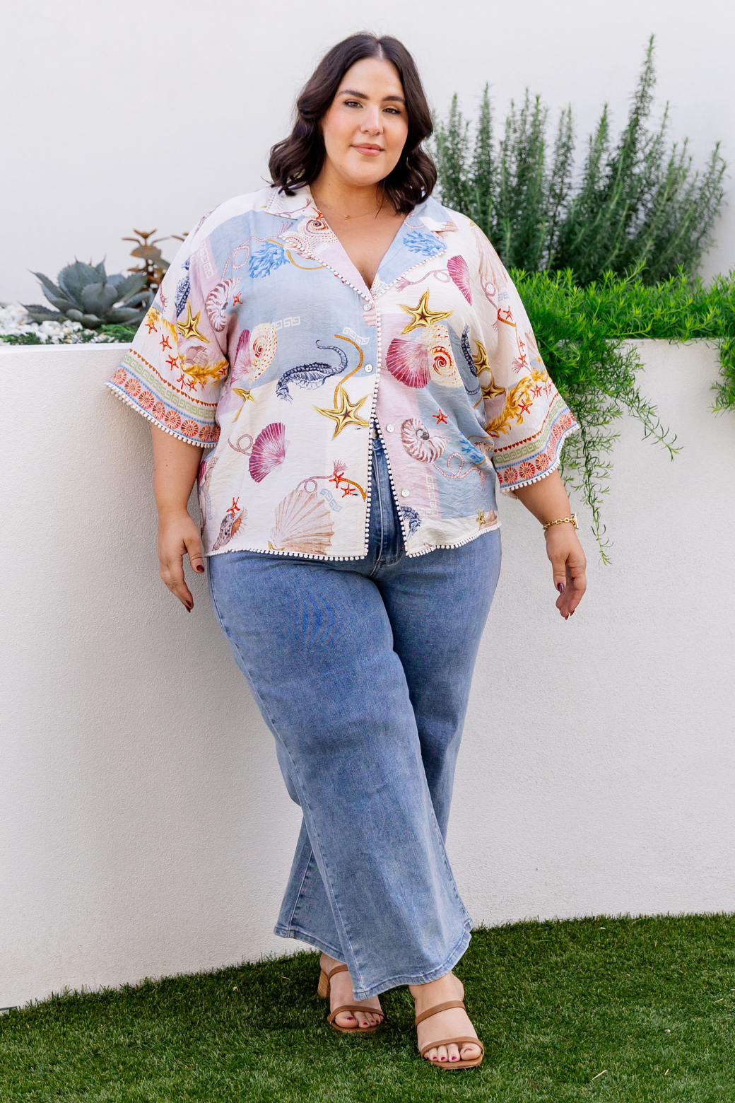Molly Shirt Ocean Queen Print