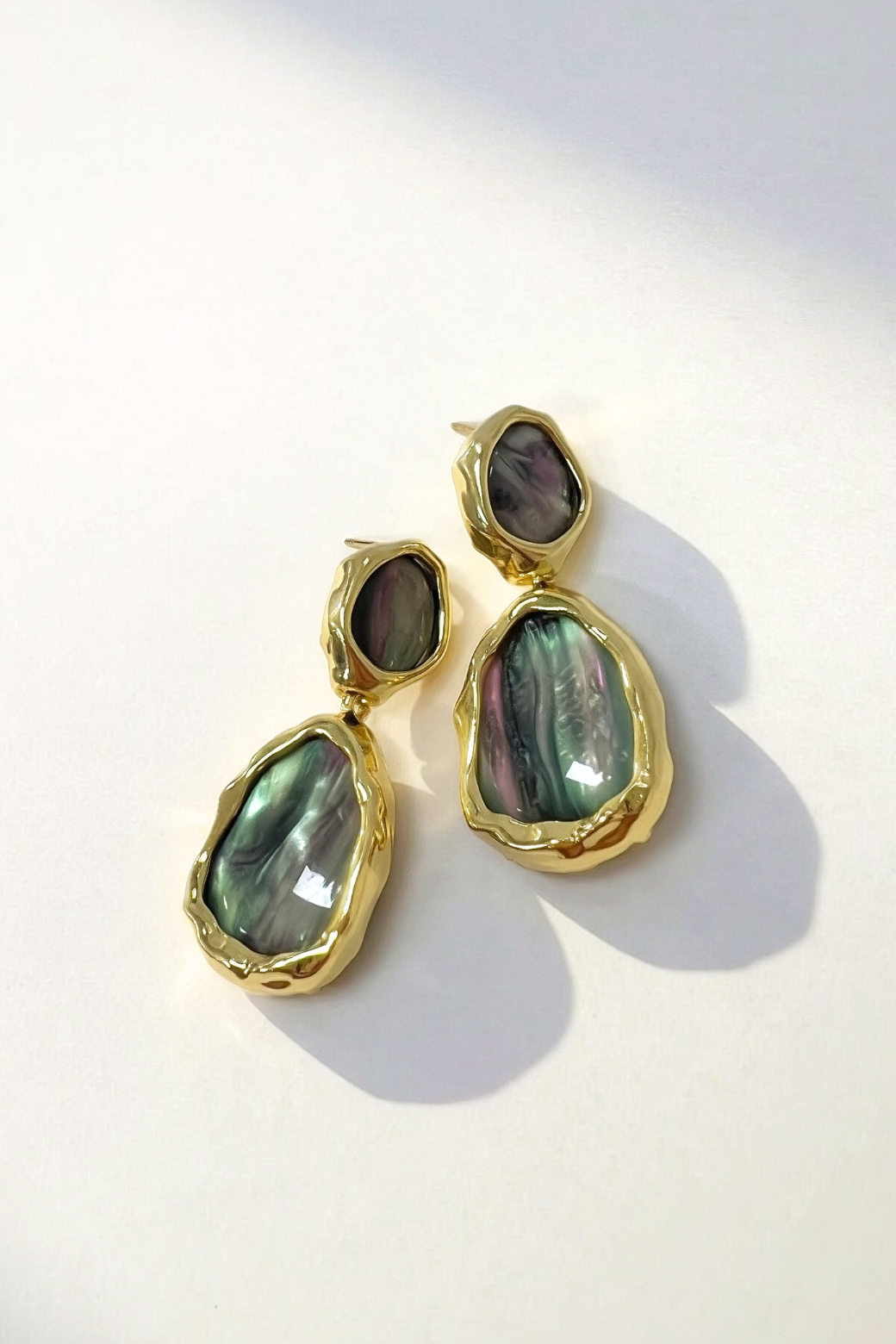 Molten Shell Drop Earrings