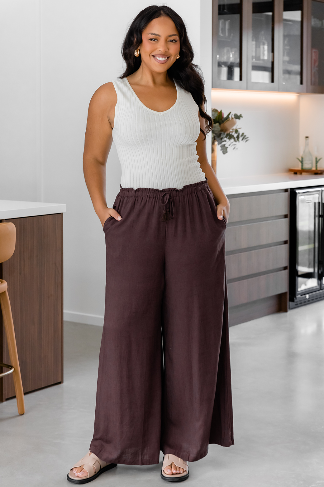 Final Sale | Morgan Pants Dark Chocolate
