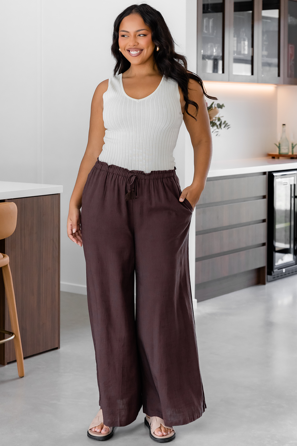 Final Sale | Morgan Pants Dark Chocolate