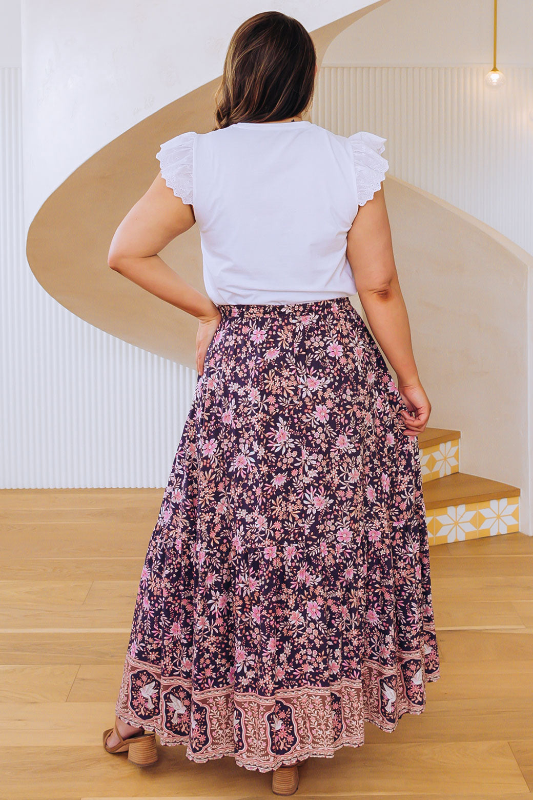 Murphy Skirt Floral Print Mauve