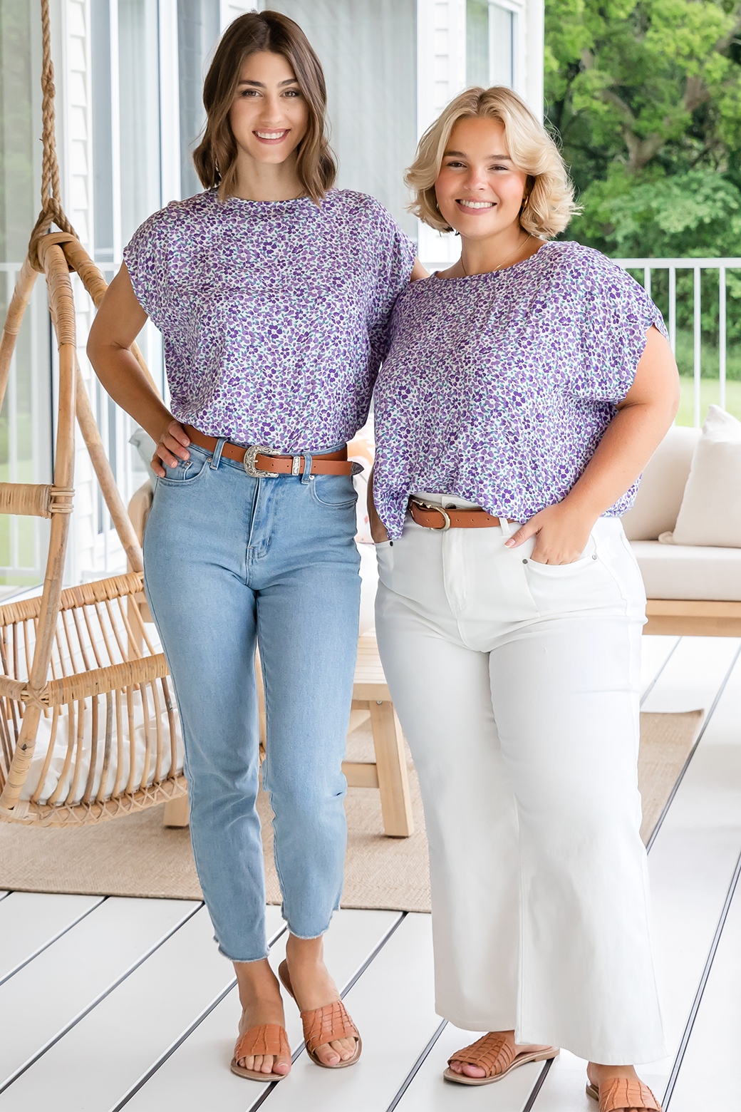 Final Sale | Naomi Top Purple Ditsy