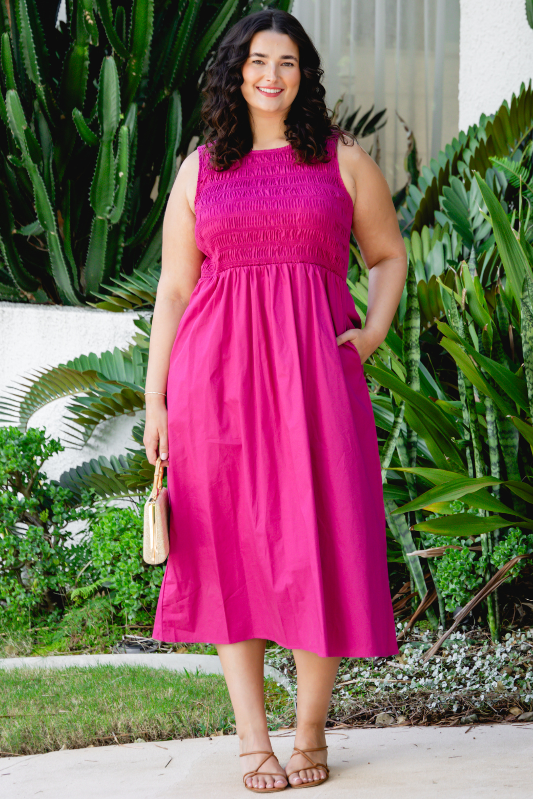 Nina Midi Dress Mulberry