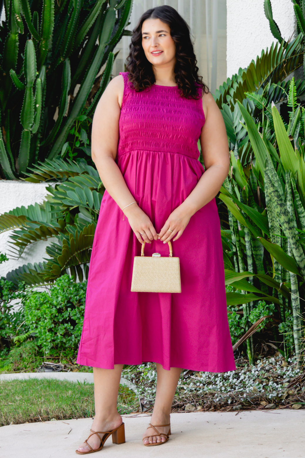 Nina Midi Dress Mulberry