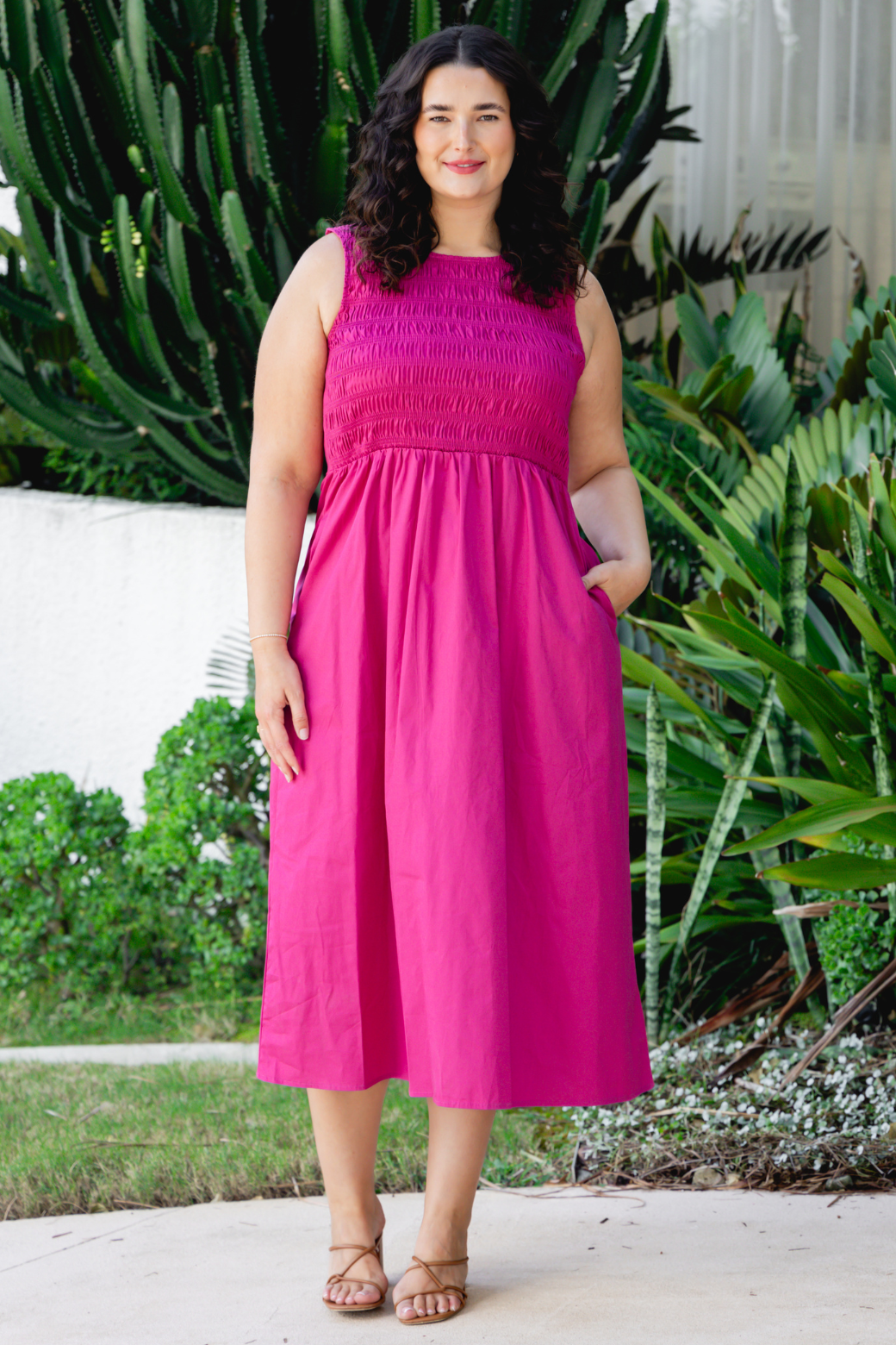 Nina Midi Dress Mulberry