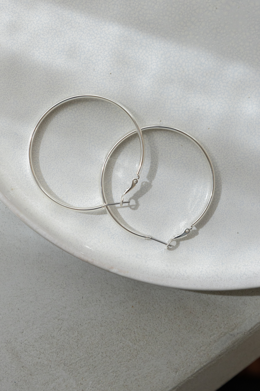 Orange Sherbet Large Hoop Silver