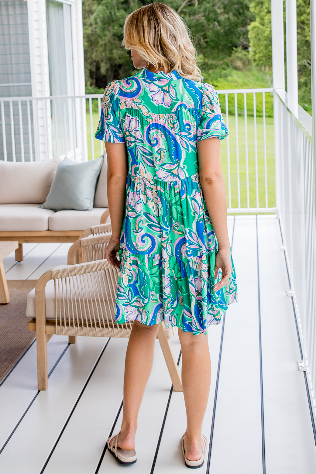Parker Dress Seychelles Print Green