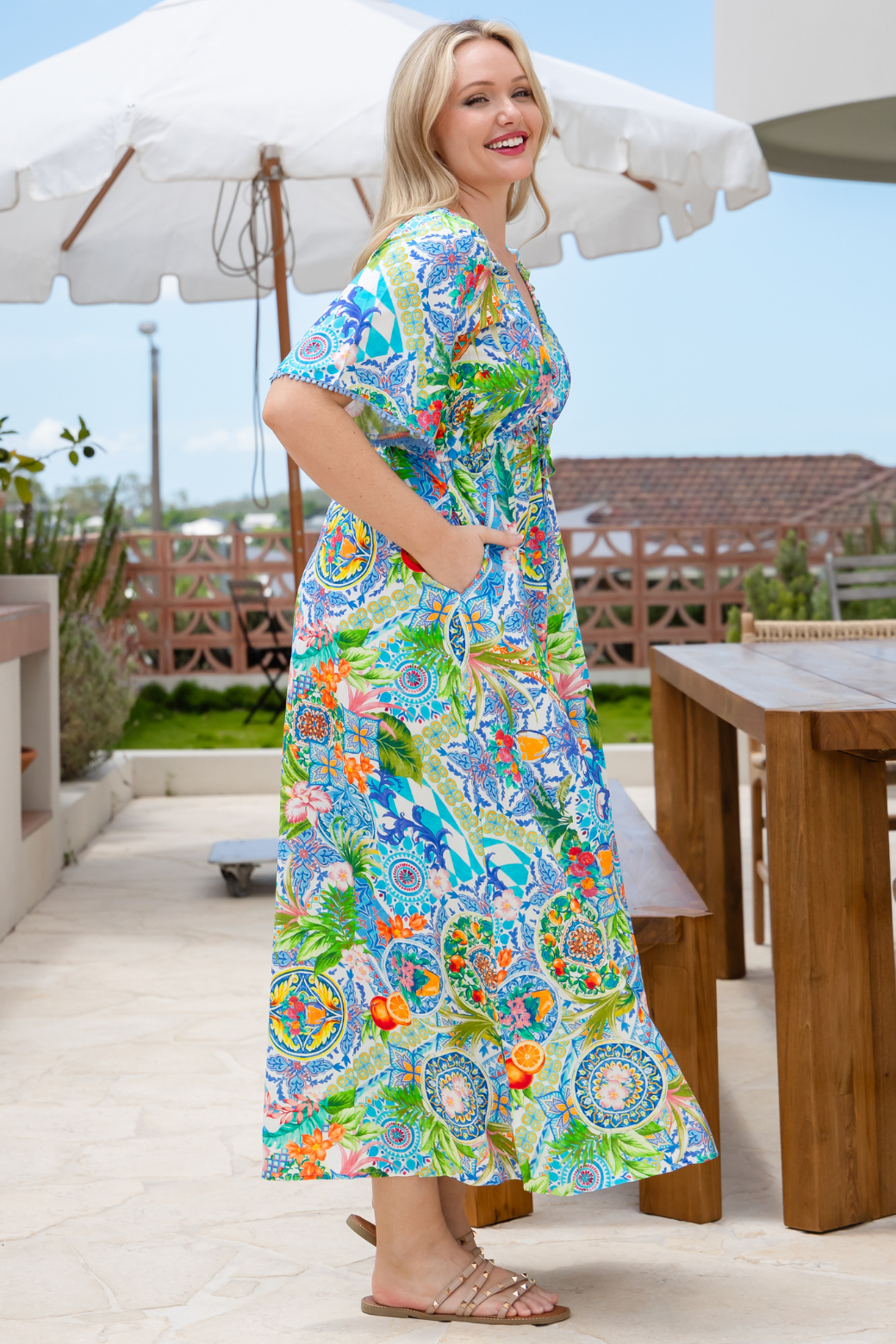 Final Sale | Peta Maxi Dress Amalfi Print