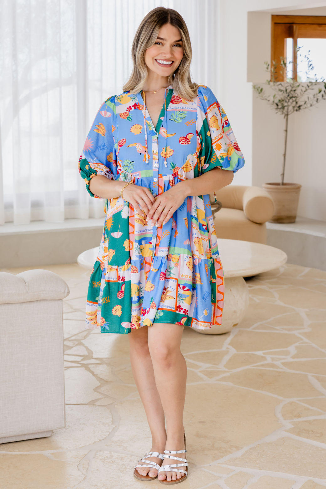Paige Dress Loco Print Green