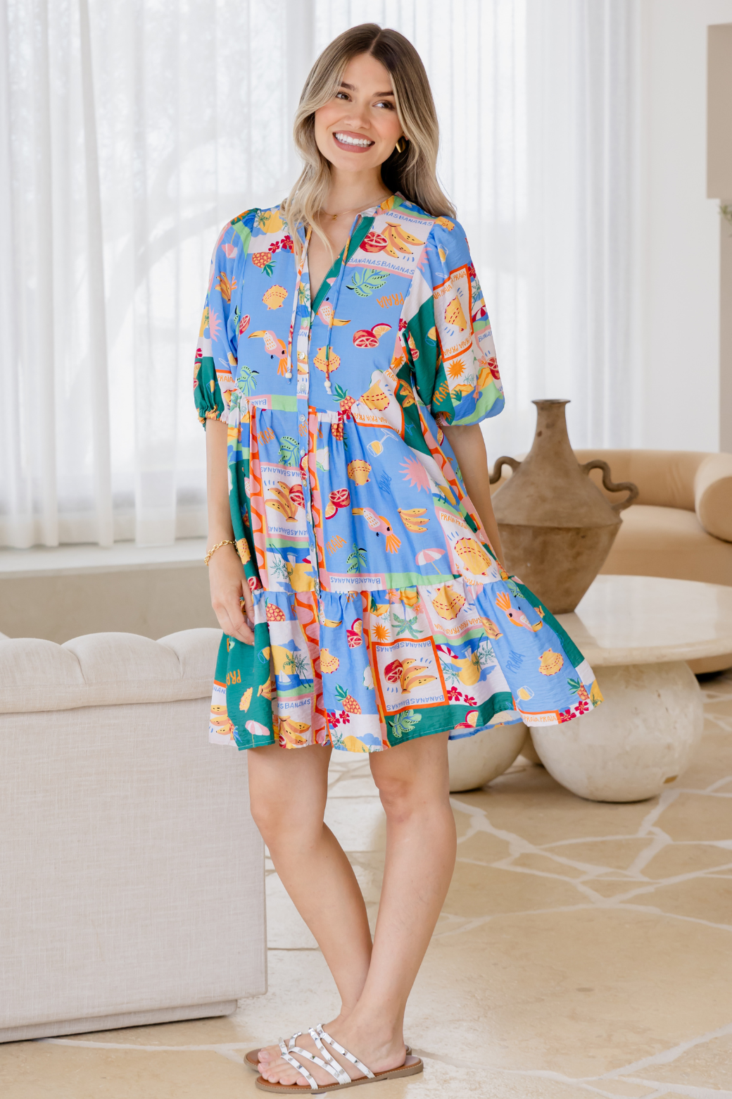 Paige Dress Loco Print Green
