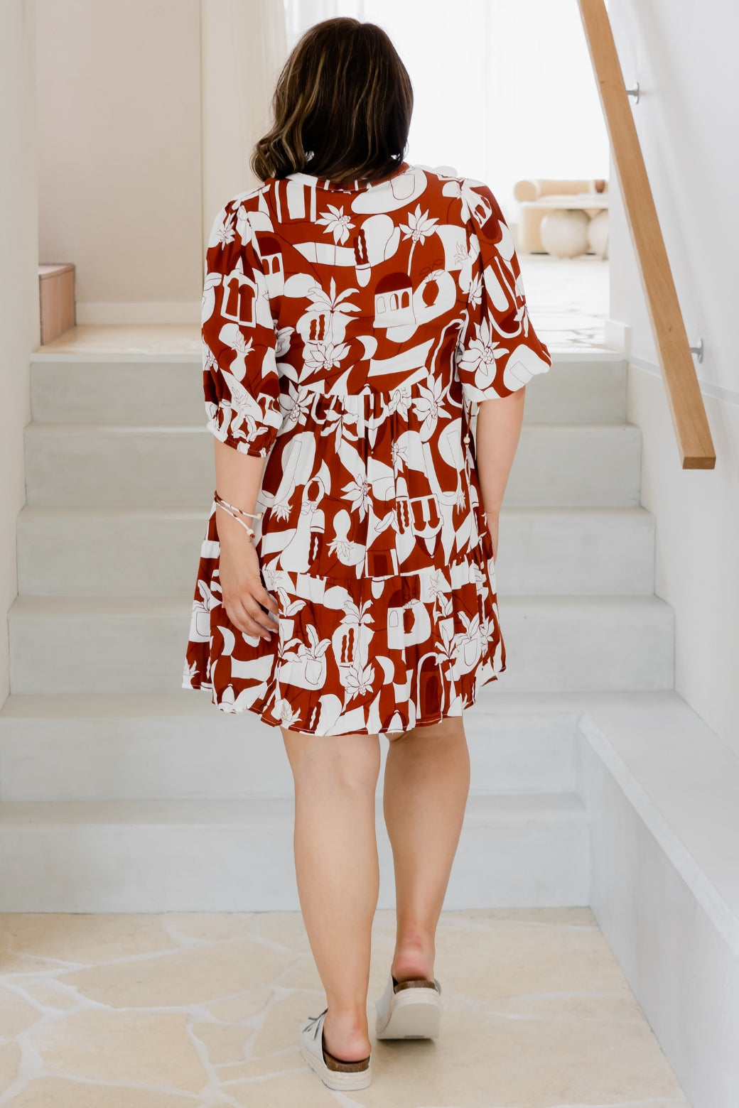Final Sale | Paige Dress Thessa Print Rust