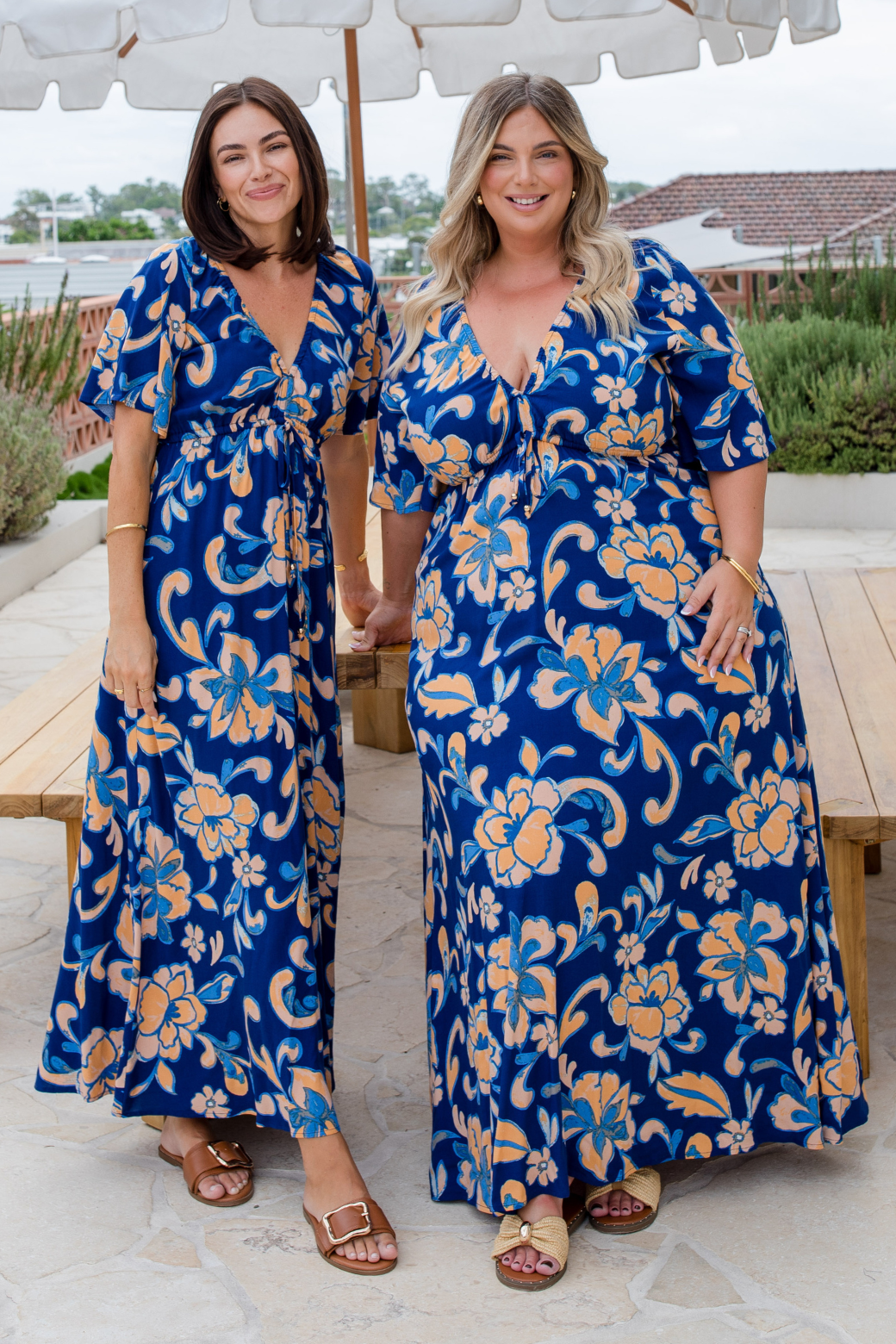 Peta Maxi Dress Robbie Print Blue