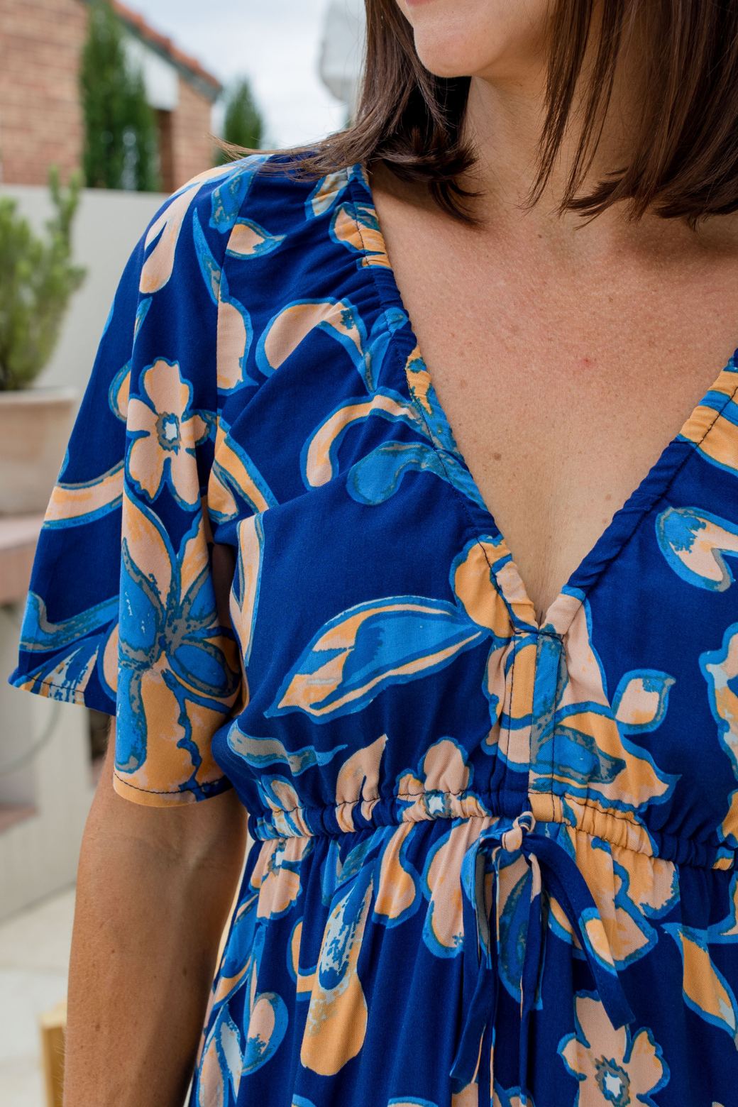 Peta Maxi Dress Robbie Print Blue