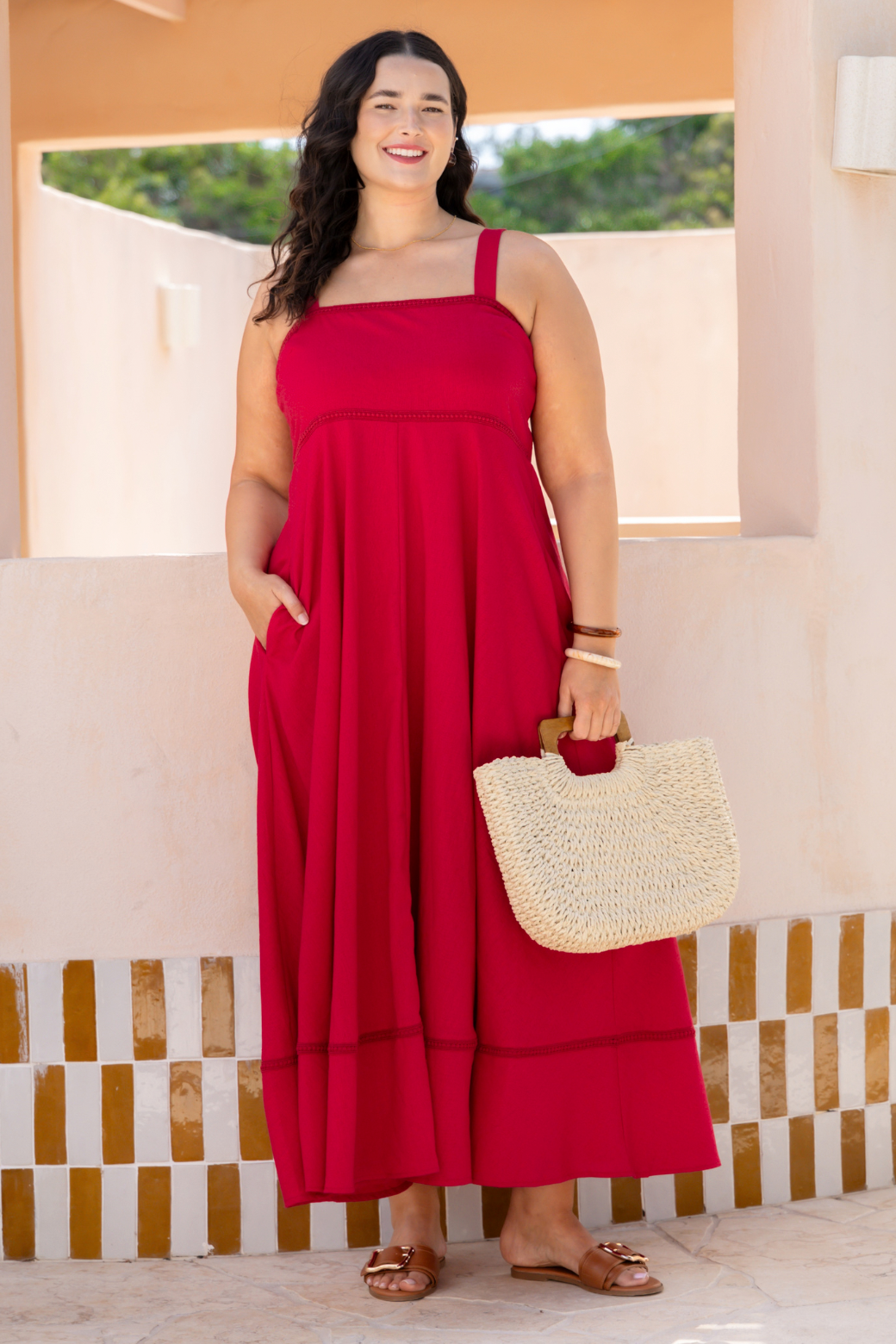 Pia Maxi Dress Raspberry