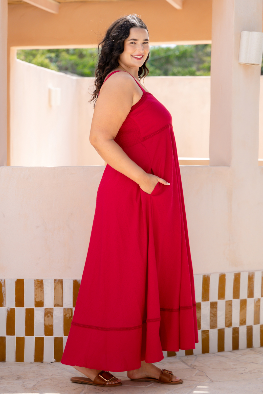 Pia Maxi Dress Raspberry