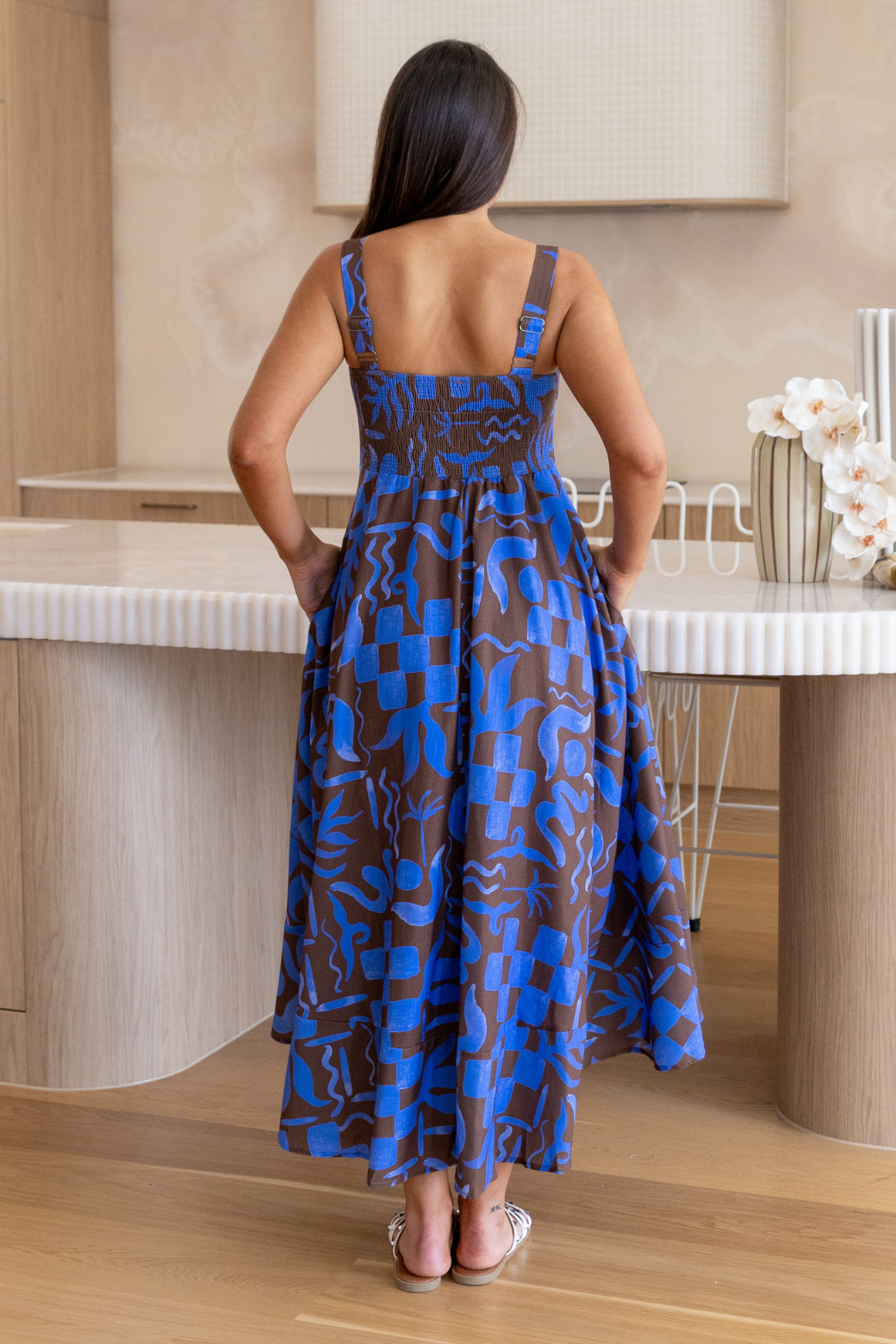 Primrose Maxi Dress Sublime Print Choc Blue