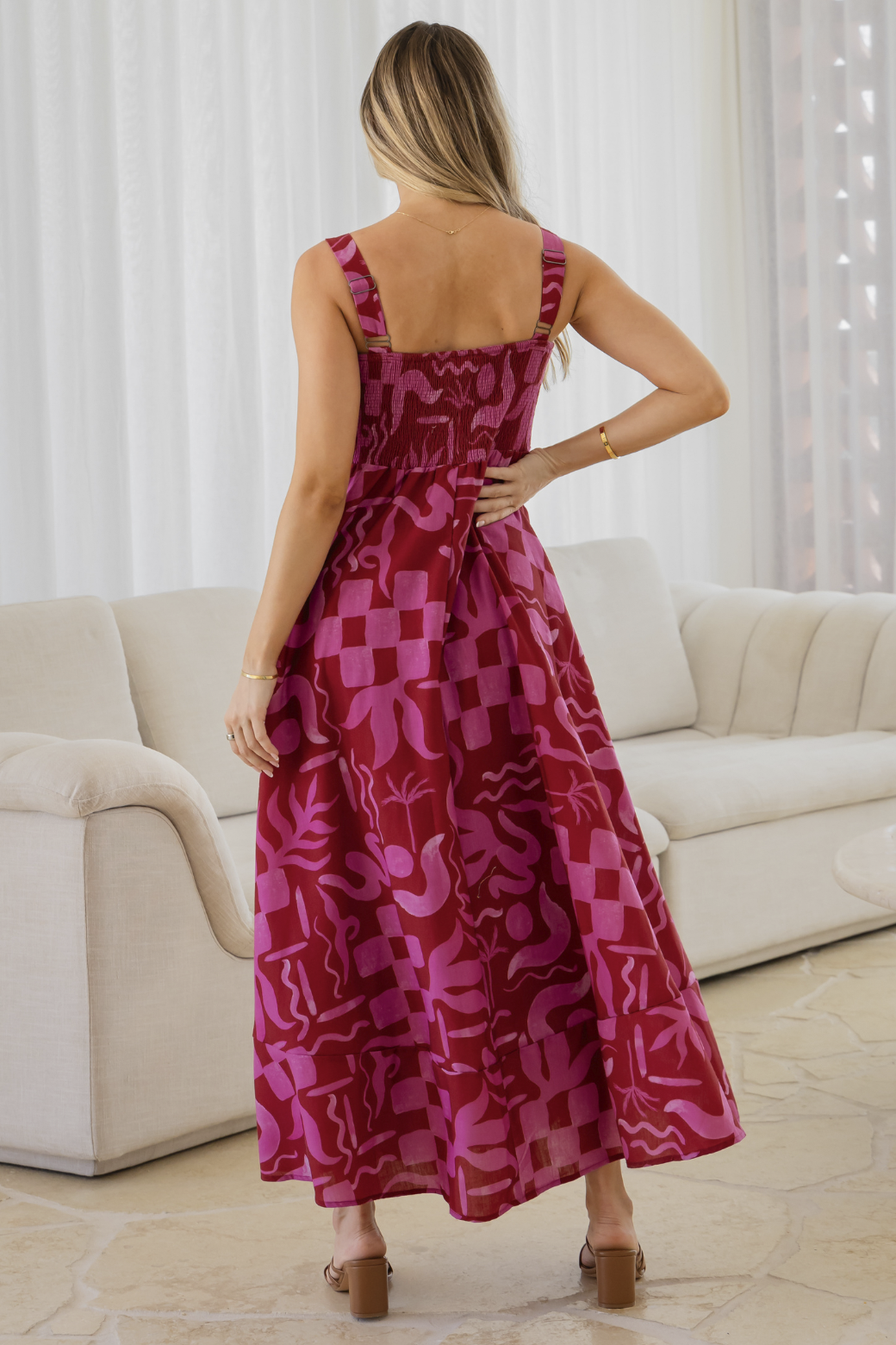 Primrose Maxi Dress Sublime Print Red Pink