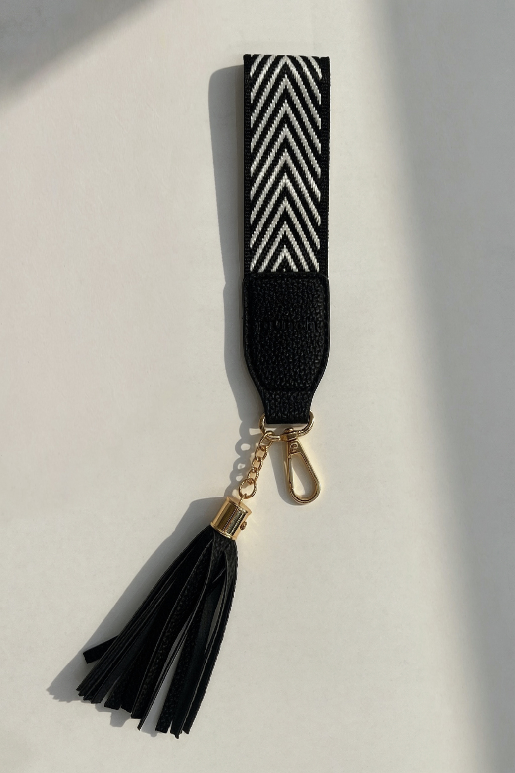 Punch Strap Keyring Black