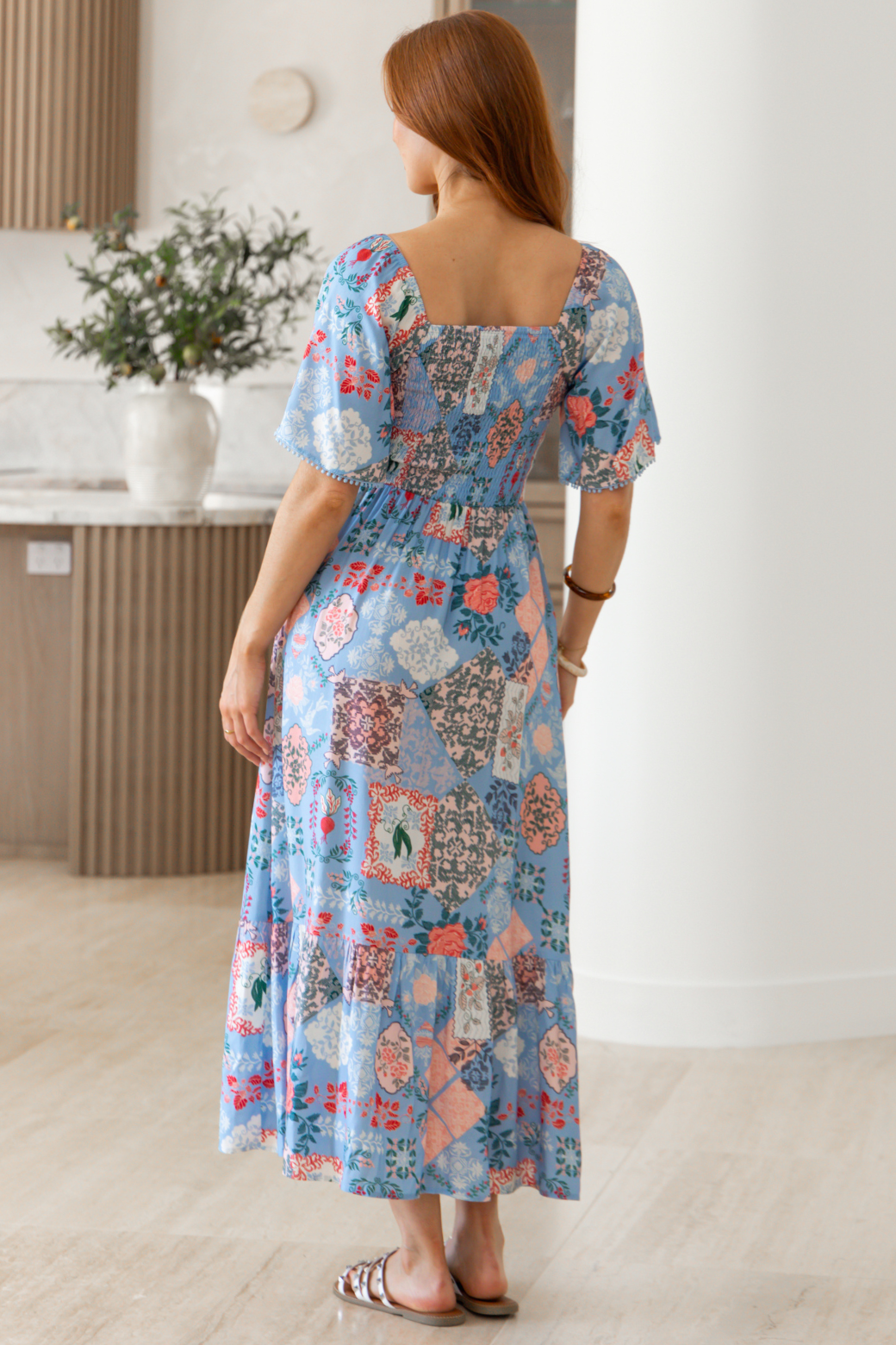 Renee Maxi Dress Antoinette Print Blue