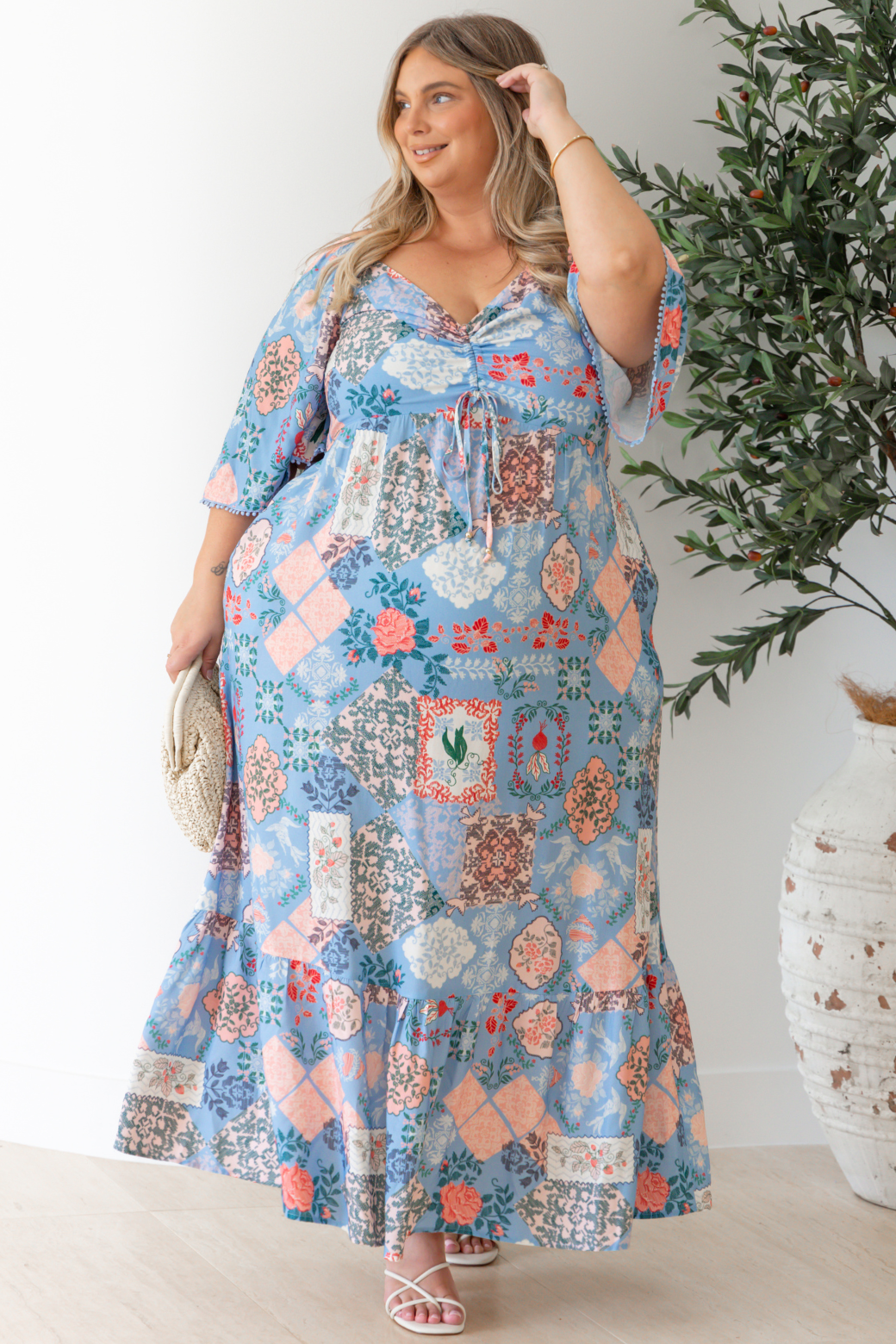 Renee Maxi Dress Antoinette Print Blue