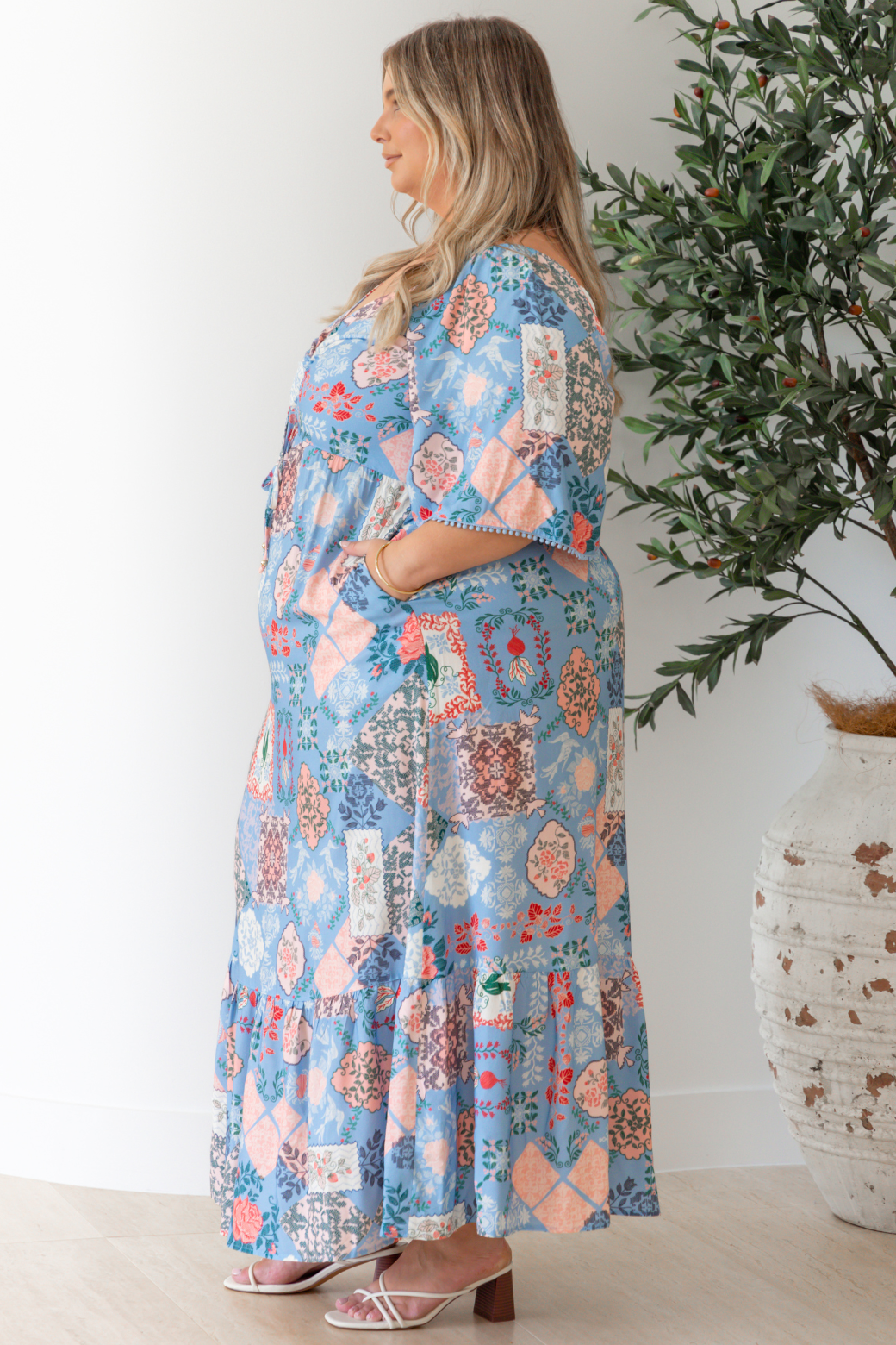 Renee Maxi Dress Antoinette Print Blue