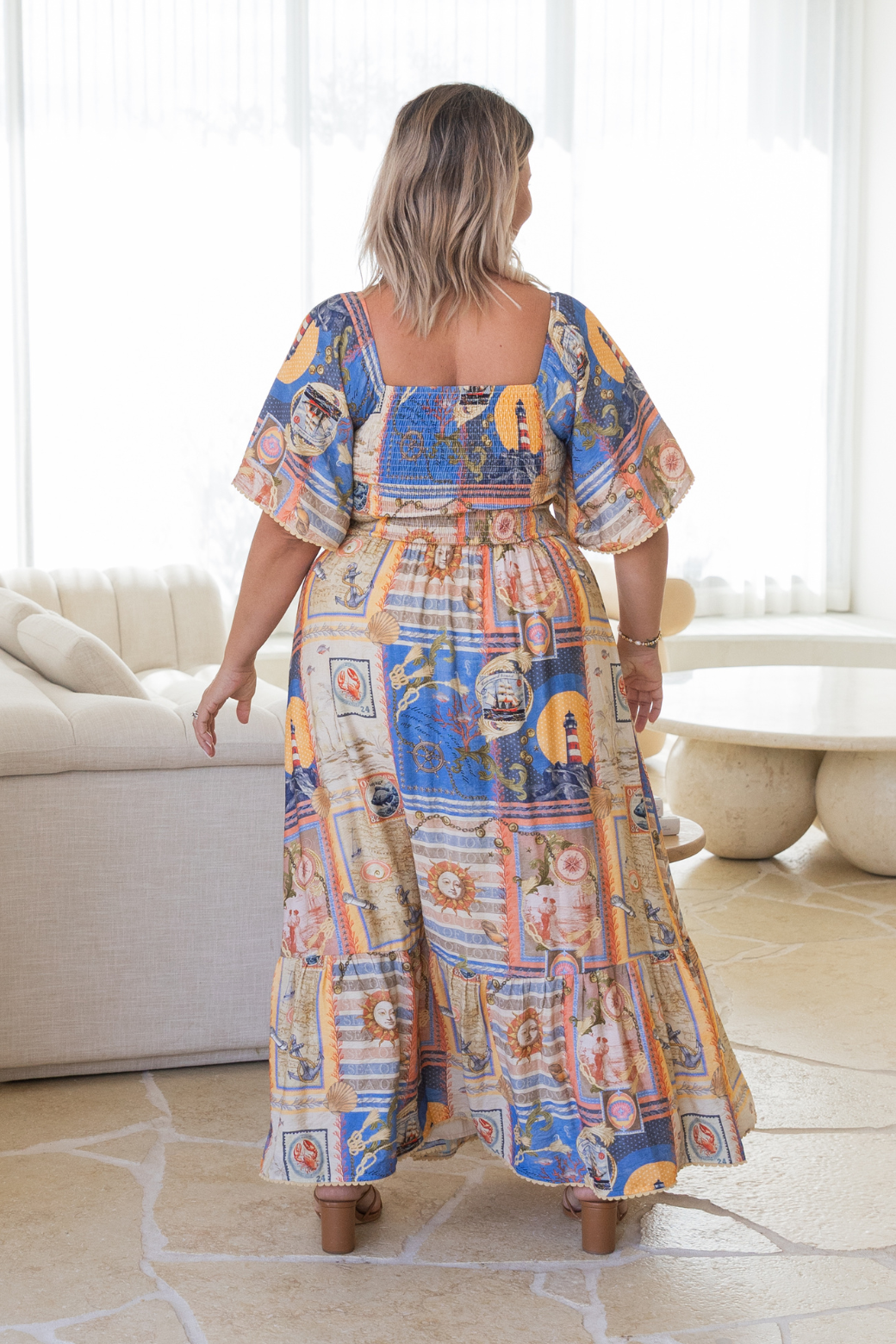 Renee Maxi Dress Sea of Love Print