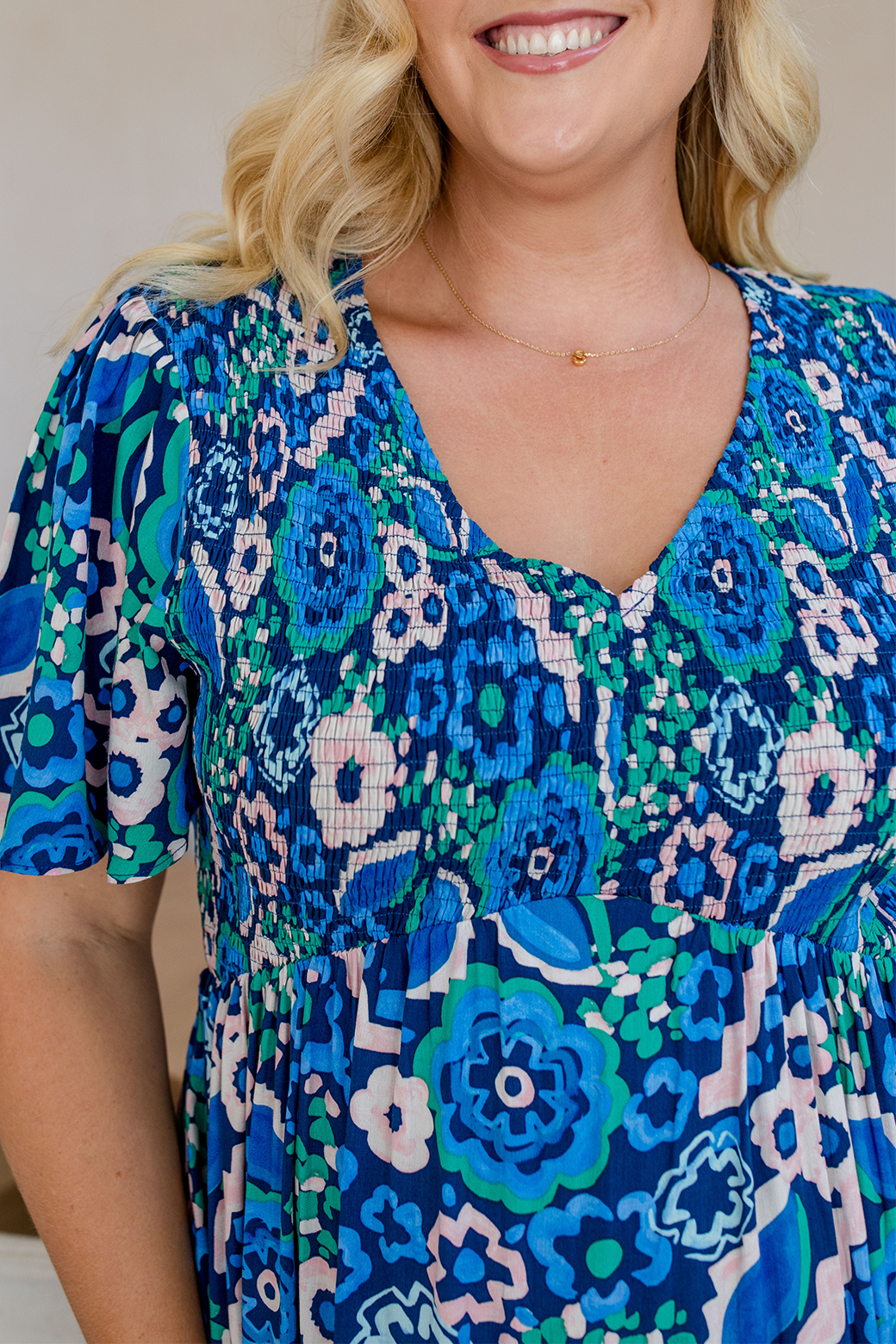 Final Sale | Rigby Dress Discovery Print Blue Multi