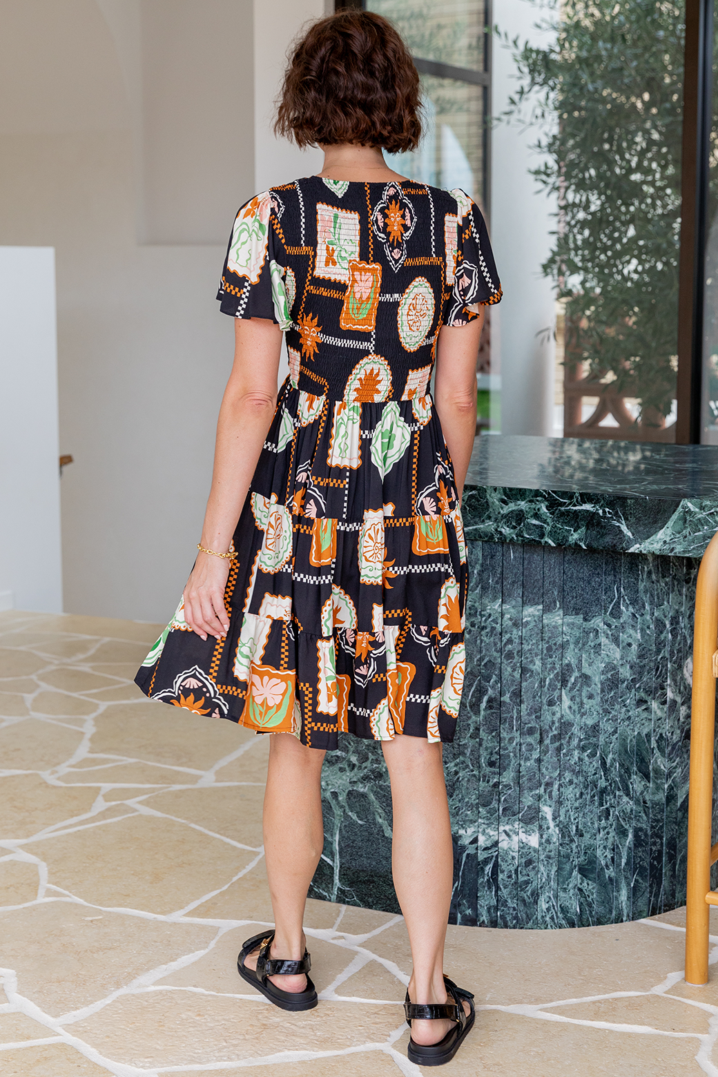 Rigby Dress The Botanist Print Black