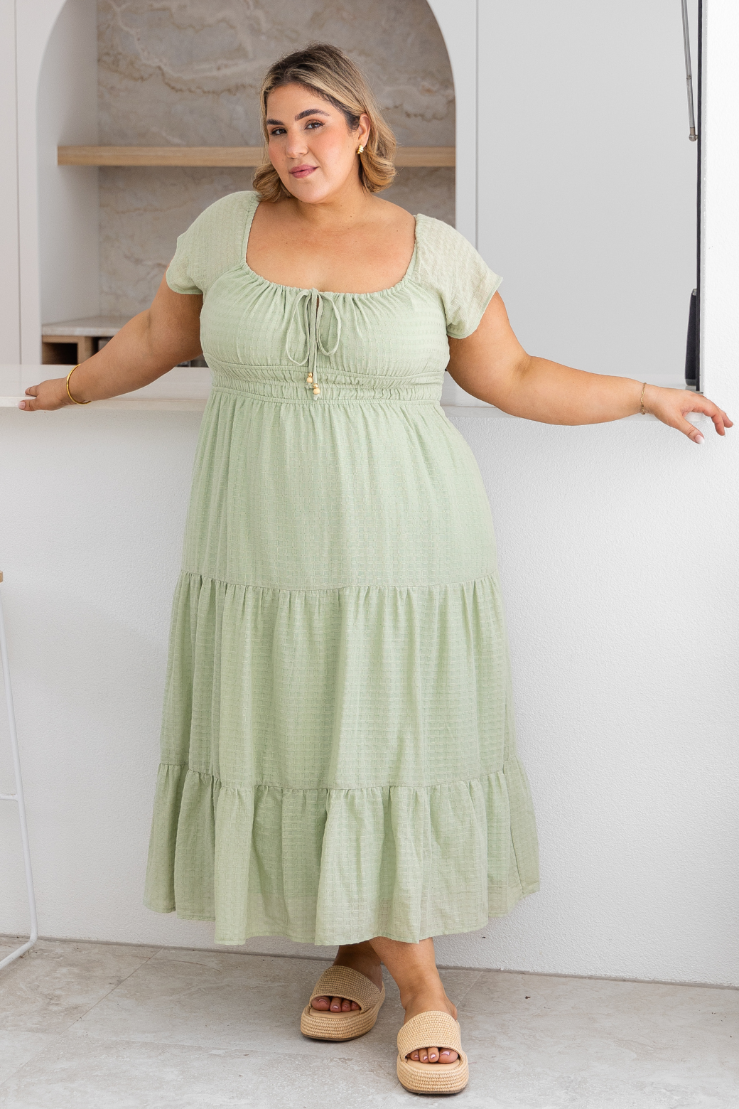 Ronnie Midi Dress Sage