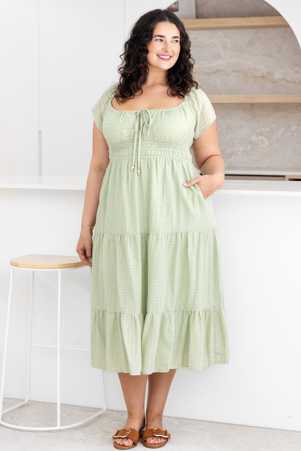 Ronnie Midi Dress Sage