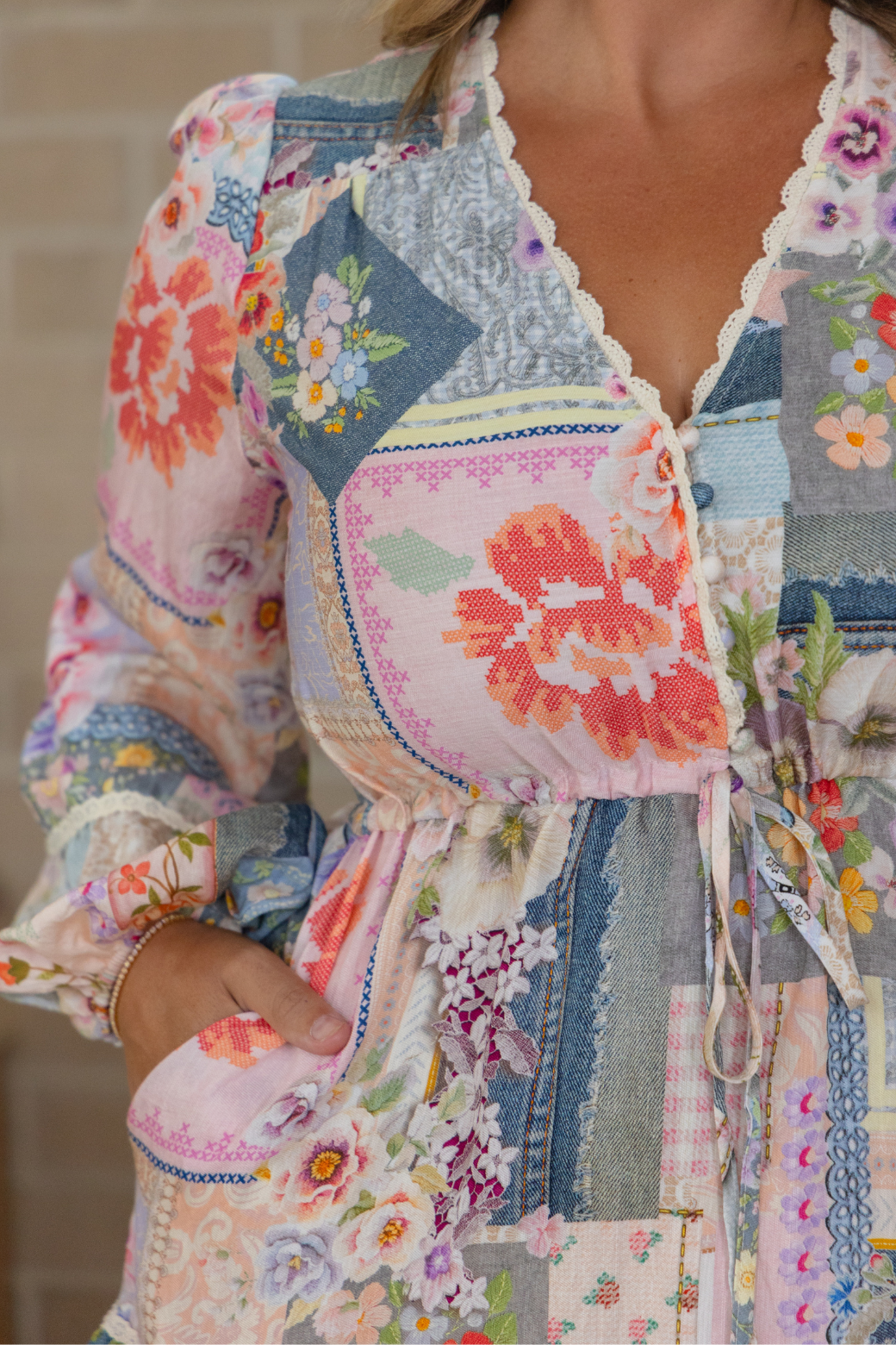 Ruby Long Sleeve Mini Dress Francesca Print