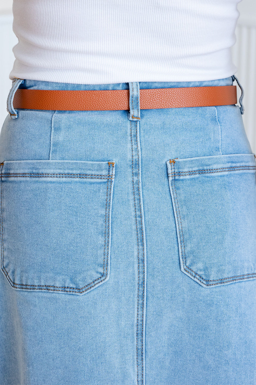 Ruby Denim Skirt Light Blue Wash