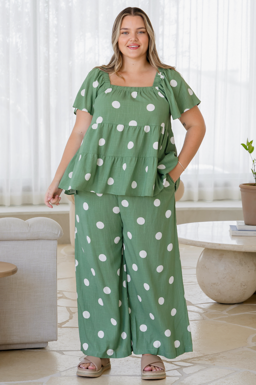 Dylan Pant Sage Spot