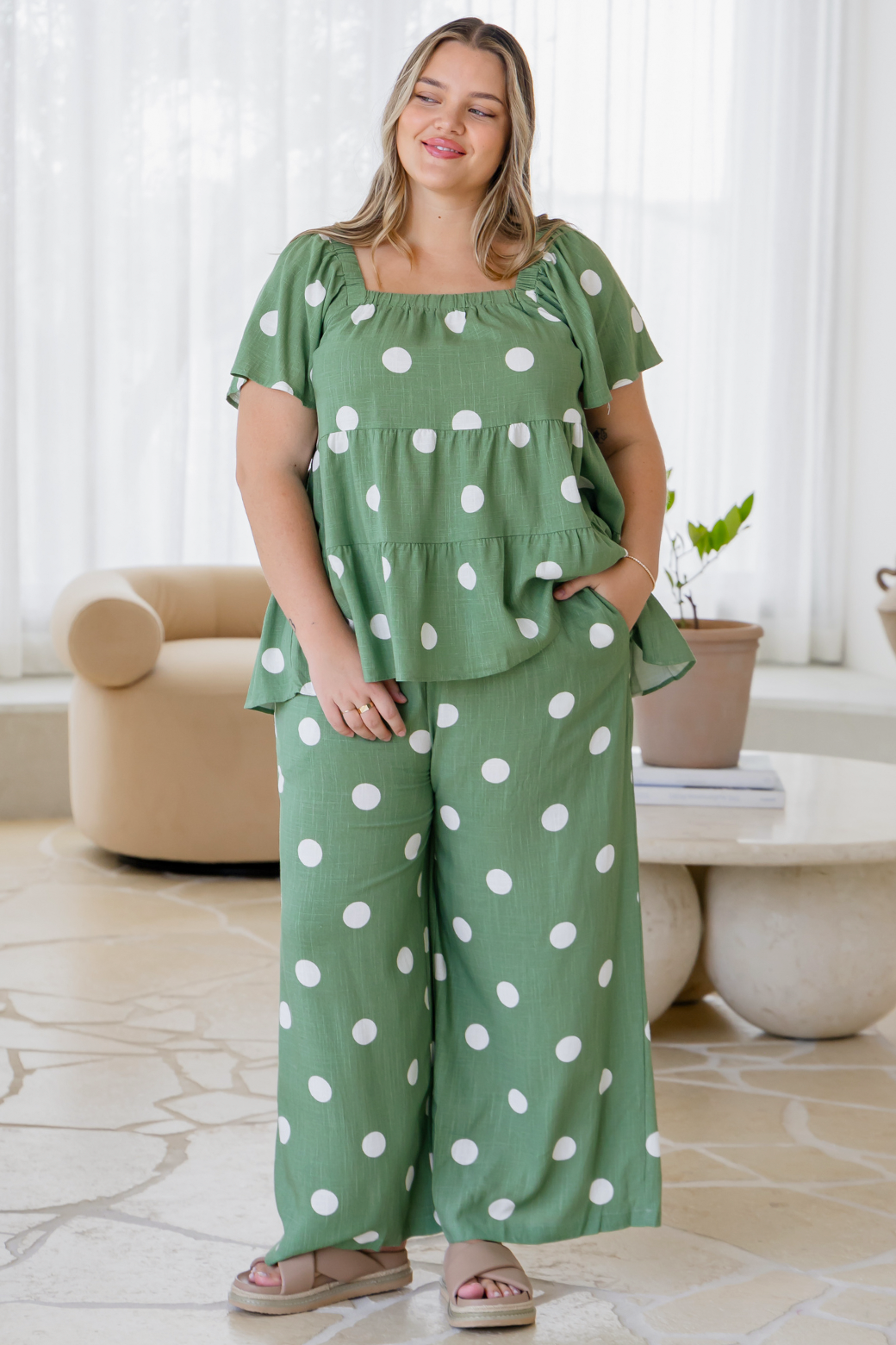 Dylan Pant Sage Spot