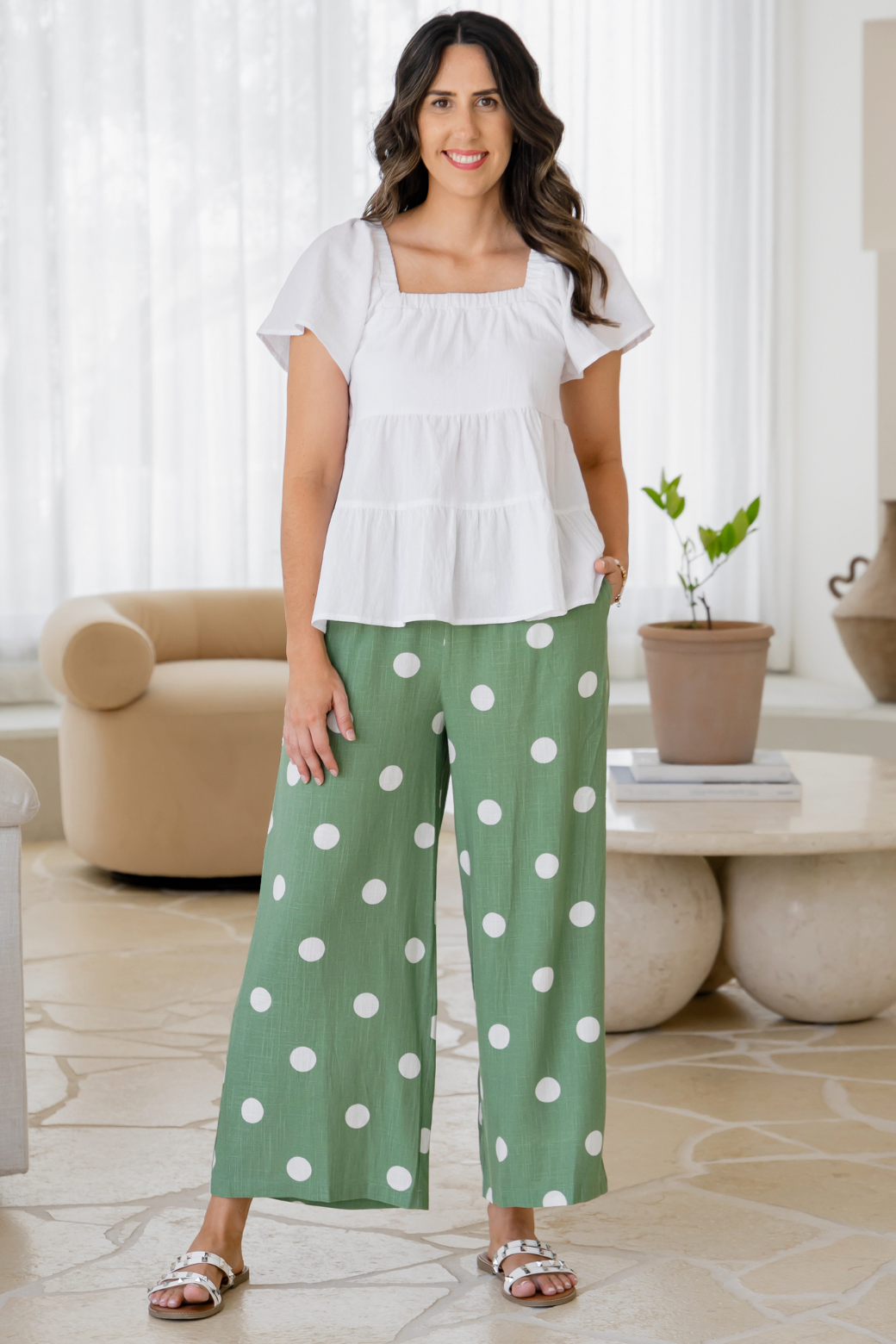 Dylan Pant Sage Spot