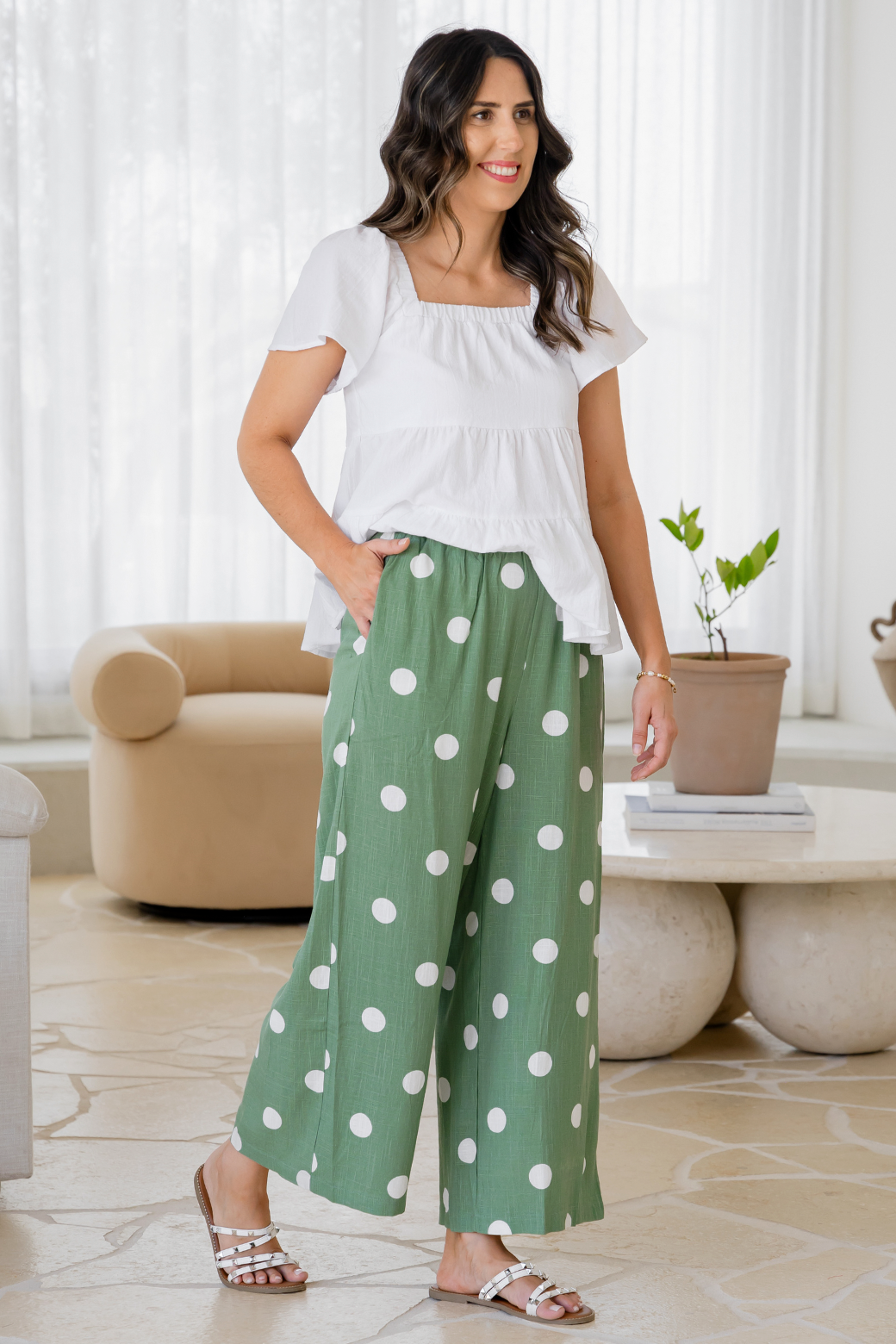 Dylan Pant Sage Spot